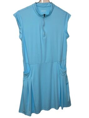 Women's Golf Dress Small Blue Active Pickleball Pockets Breathable Soneven